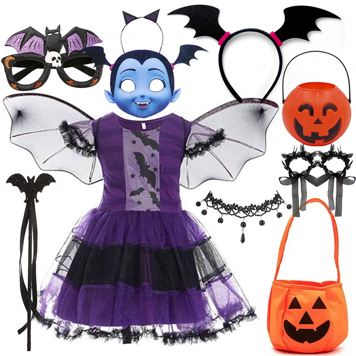 Cosplay Bat Prop - Fantasia de Vampiro para Meninas com